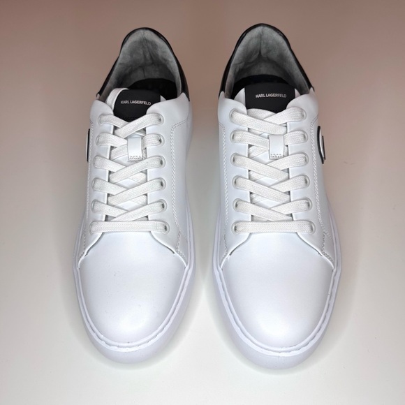 KARL LAGERFELD PARIS Men’s White Graphic Low Top Sneakers Size- 9:5 (New ) - Picture 2 of 10